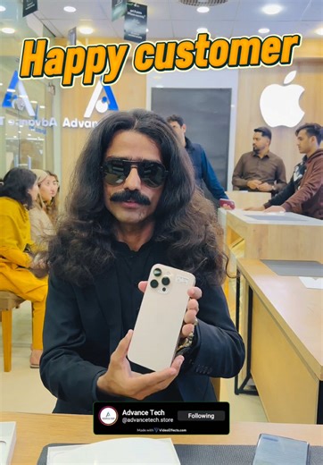Happy & satisfied Baloch customer 😊📱 Just purchased iPhone 16 Pro Max from Advance Tech ✨ Thank you for your trust and love! Your satisfaction is our biggest achievement 💯 Visit us for 100% original Apple products, best prices & reliable service 🔥🍎