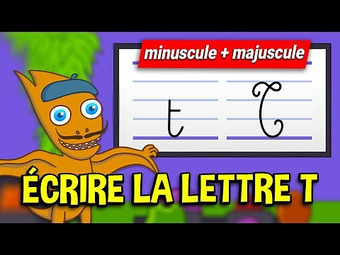 Apprendre à écrire la lettre T (CP - GS) Écriture lettre T minuscule majuscule en attaché (cursive)