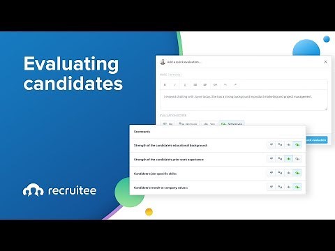 Evaluating candidates in Recruitee