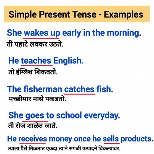 simple present tense examples