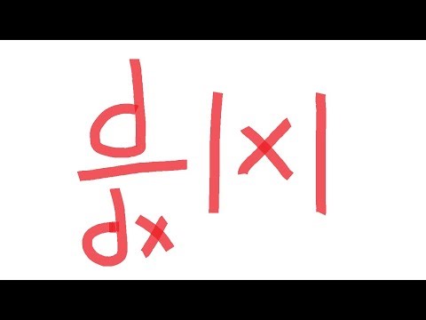 derivative of absolute value of x