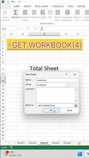 Count the Number of Sheets in an Excel Workbook: Quick Tutorial#excel