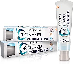 Amazon.com: Sensodyne Pronamel Gentle Teeth Whitening Enamel Toothpaste for Sensitive Teeth, to Reharden and Strengthen Enamel - 4 Ounces (Pack of 2) : Health & Household