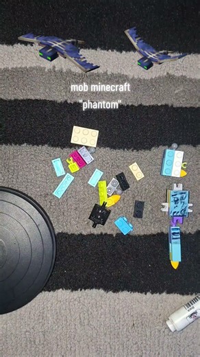 KreasiDzaki-Mob minecraft "Phantom" 👻 #minecraft #minecraftphantom #lego #tutoriallego #minibricks