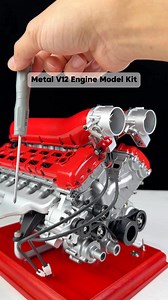 Metal V12 engine model kit #miniengine #EngineModel #v12 #DIYKits #engine | Vortrixe Model Engine