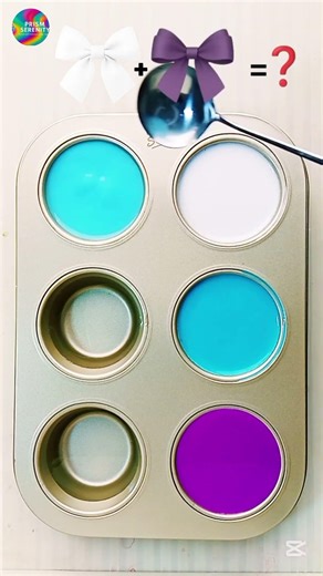 Color Palette / Titanium White+Bright Sky Blue + Violet | Violet Sky Silk#colormixing#colorpalette