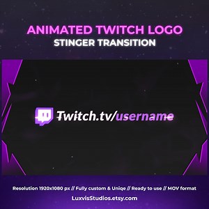 Animated Twitch Stinger Transition: Social Media Stream (digital Download) - Etsy