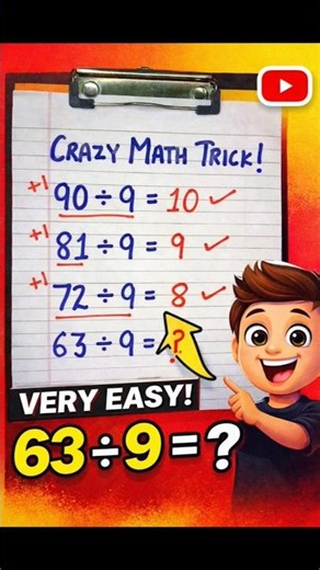 Division Tips and Tricks | Easy Division Tricks for Large and Small Numbers😎 #maths #tranding