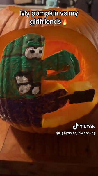 Pumpkin Carving Competition: My Pumpkin vs. Girlfriend's