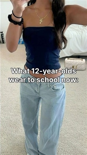 What 12-year-olds wear to school: Gen Alpha vs. Gen Z 😭 #fyp