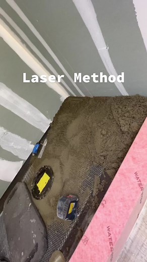 Efficient Mud Job Using Laser Level for Tile Installation