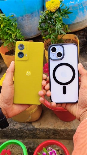 Motorola G85 5G🆚iPhone 15⚡Camera Test📸#iphone15 #viralshorts #motog85 #iphone #shorts #motoedge50fus