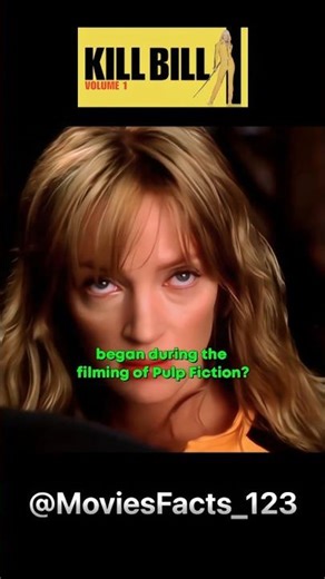 Kill Bill: A Vision Born on the Set of Pulp Fiction 🎬✨ #KillBill #QuentinTarantino #UmaThurman