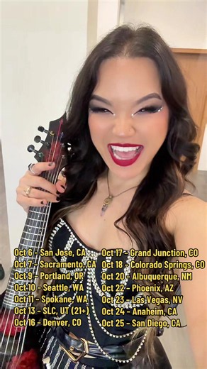 Tour is less than a month away!!!! See you soon! (Details in my pinned post) Oct 6 – San Jose, CA Oct 7 – Sacramento, CA Oct 9 – Portland, OR Oct 10 – Seattle, WA Oct 11 – Spokane, WA Oct 13 – Salt Lake City, UT (21 ) Oct 16 – Denver, CO Oct 17 – Grand Junction, CO Oct 18 – Colorado Springs, CO Oct 20 – Albuquerque, NM Oct 22 – Phoenix, AZ Oct 23 – Las Vegas, NV Oct 24 – Anaheim, CA Oct 25 – San Diego, CA
