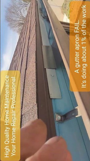 How not to install a gutter apron