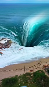 Massive Whirlpool Engulfs the Shore! 🌊😱 #WhirlpoolTerror #NatureUnleashed #OceanDevours #BeachVortex #SpiralDestruction #TidalChaos #WaterPower #EpicDisaster #NatureGoneWild #VortexSurge #instagramreels #instantviral #instagramtrending | Natural Disaster