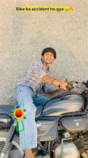 Bike ka accident ho gya 😂🤣 || #shorts #bike #accidente #chaman #comedy #indian #funny #relatable