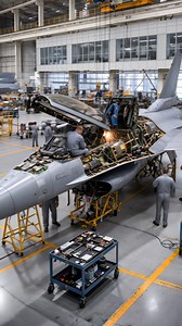 F-16 Assembly #militaryaviation #aviation #Jets #fighterjet | The Machines show