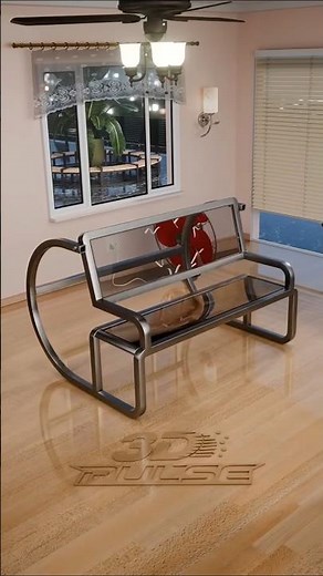 Glass Bench Transforms into Table |Innovative Dual-Use Furniture Design