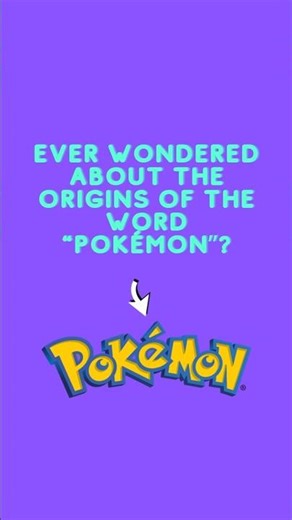 Where did the word "Pokemon" come from?