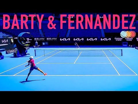 Ash Barty Practice with Leylah Fernandez Practice 2022 [4k 60fps]