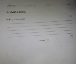 GRADE 9 PROJECT ASSESSMENT TASK TERM 3BUILDING A MODELBuild... | Filo