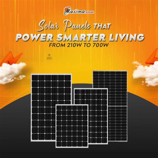 Maxima Solar Panels ⚡ High Efficiency Solar Energy | 5W to 700W Panels for Home & Business