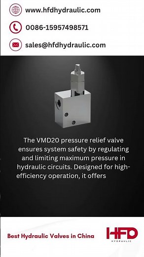 DIRECT ACTING PRESSURE RELIEF VALVE – VMD20 | HFD Hydraulic #hfdhydraulic