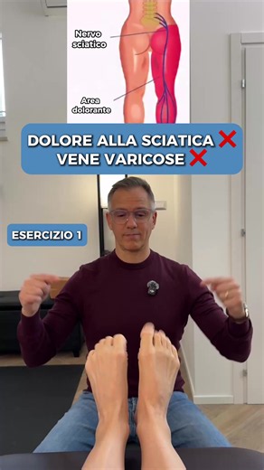 🛏️ ROUTINE SERALE PER SCIATICA E GAMBE PESANTI (2 minuti a letto) Quel dolore che parte dalla schiena bassa e scende lungo la gamba. Le caviglie che la sera sembrano palloncini. La pesantezza che non ti lascia mai. E vai a dormire sperando che passi. Non passa. Ecco i 6 movimenti da fare OGNI SERA prima di chiudere gli occhi: ⚡ Movimento 1 → I piedi si attivano. Il sangue ricomincia a salire verso il cuore. ⚡ Movimento 2 → Le caviglie si liberano. La circolazione si sblocca. ⚡ Movimento 3 → Il 