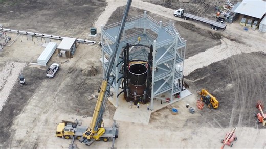 11K views · 311 reactions | Last week at our Rocket Ranch, Fireflies lifted the first Antares 330/MLV composite structure onto our new test stand while simultaneously lifting Alpha’s first stage onto its stand for a static fire. Our new larger Miranda engine is also getting ready to rumble on her new high-fidelity engine test stand. | Firefly Aerospace | Facebook