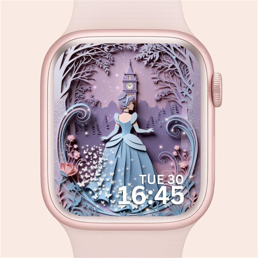 Cinderella Apple Watch Wallpaper: Disney Wallpaper Disneyland - Etsy