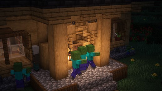 Can Minecraft mobs open door?