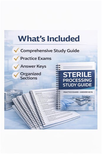 Sterile Processing Certification Study Guide: Practice Exams, Answer Keys (PDF Download) - Etsy