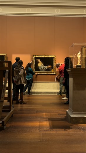 Wait, this is big… We’ve just acquired a major painting by Artemisia Gentileschi, the most celebrated woman artist of the Italian Baroque and one of the greatest artists in history. “Mary Magdalene in Ecstasy” is not just a masterpiece, it’s an intensely intimate moment of raw devotion, desire, and surrender. Eve, our Head Curator of Italian and Spanish Paintings, knew the work would shift the energy of the gallery: “Her painting is surrounded by works by her father, but I’m giving her the cente