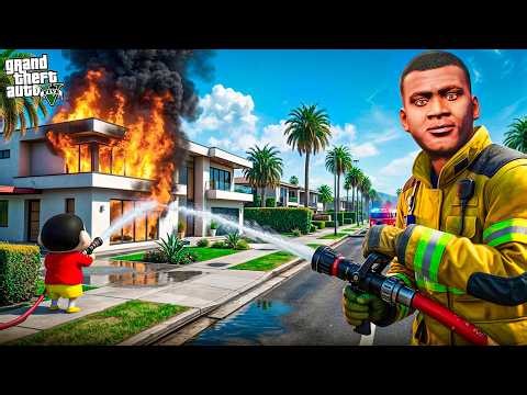 Franklin & Shinchan Join the Fire Force! 🚒🔥 | GTA 5 Malayalam