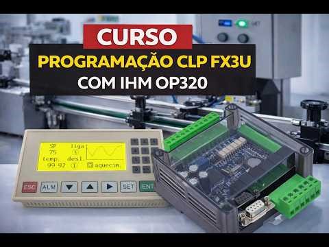 Curso programação CLP FX3U com IHM OP320