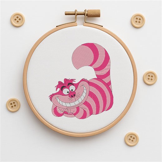 Embroidery Design Alice Cat Inspired - 20cm - Etsy