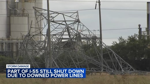 Parts of I-55 in Channahon could reopen Thursday morning as crews clear debris from storm