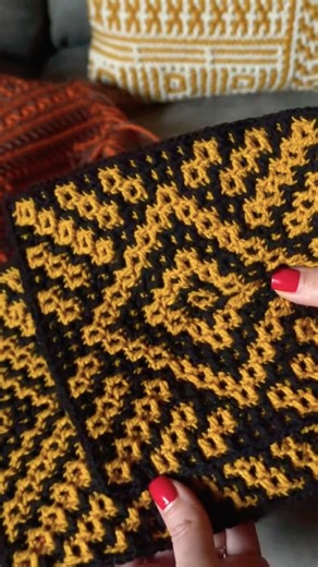 Knitting with African-style motifs