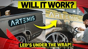 Can we hide LED panels UNDER a vehicle wrap? Let's Find Out! Glarb Design | Street Trucks