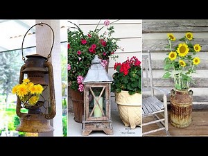 33+ Rustic Farmhouse Porch Decor Ideas to Show Off This Season | DIY Gardening