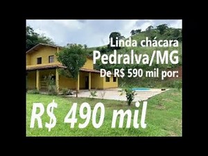 (VENDIDA ) ....LINDA CHÁCARA COM 62.000m² + 2 NASCENTES + CACHOEIRA EM PEDRALVA SUL DE MINAS GERAIS