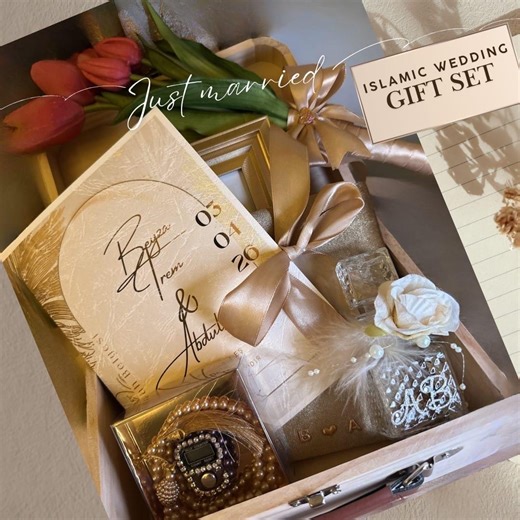 Personalized Islamic Nikah Certificate Gift Set, Muslim Wedding Frame, Luxury Marriage Souvenir - Etsy