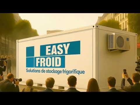 PARIS EN DIRECT : Un container frigorifique Easy Froid atterrit devant une foule de journaliste