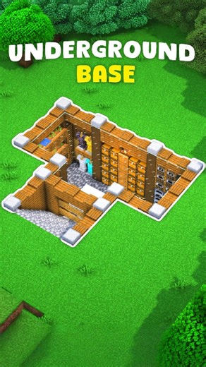 Minecraft Underground Base 🏡 #shorts