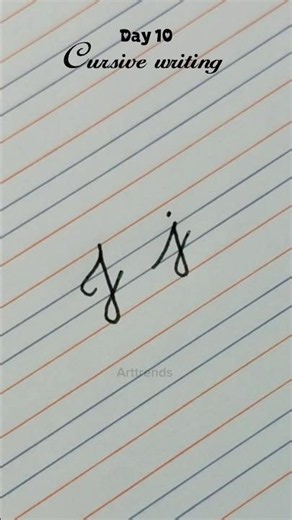 Learn to write cursive handwriting capital & small letter J | How to write alphabet for beginners 😱