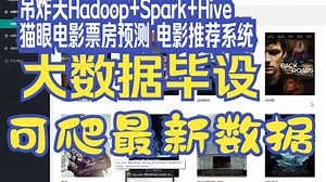计算机毕业设计吊炸天Hadoop Spark Hive猫眼电影票房预测 电影推荐系统 电影可视化 电影爬虫 电影数据分析 机器学习 深度学习 知识图谱
