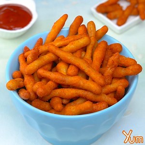 Homemade Kurkure Recipe* in the comment section! | Yum