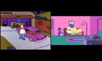 Mix of 2 videos from youtube : The Simpsons intro x SIMPSONS PIXELS