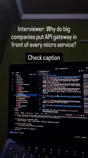 Aman’s Codes on Instagram: "Asked in most system design interviews — an API Gateway keeps microservices clean, fast, and secure, just like a receptionist in office : 1️⃣ One Entry Point (No Chaos) 👉 Clients hit one URL instead of 20 microservices. Example: Like entering a mall through one main gate instead of 20 side doors. ⸻ 2️⃣ Smart Routing & Load Balancing 👉 Gateway sends each request to the right service/server. Example: Like a receptionist sending you to billing, support, or sales. ⸻ 3️⃣
